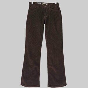 Levi's Middy Bootcut Corduroy Jeans 26 Brown Retro 70s NWT